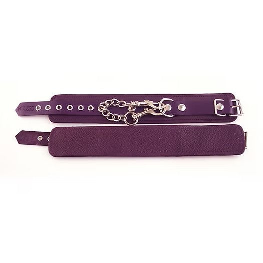 Classic Leather Ankle Cuffs - Purple