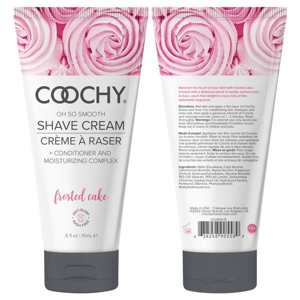 Coochy Shave Cream - FROSTED CAKE tube 0.5oz / 15ml