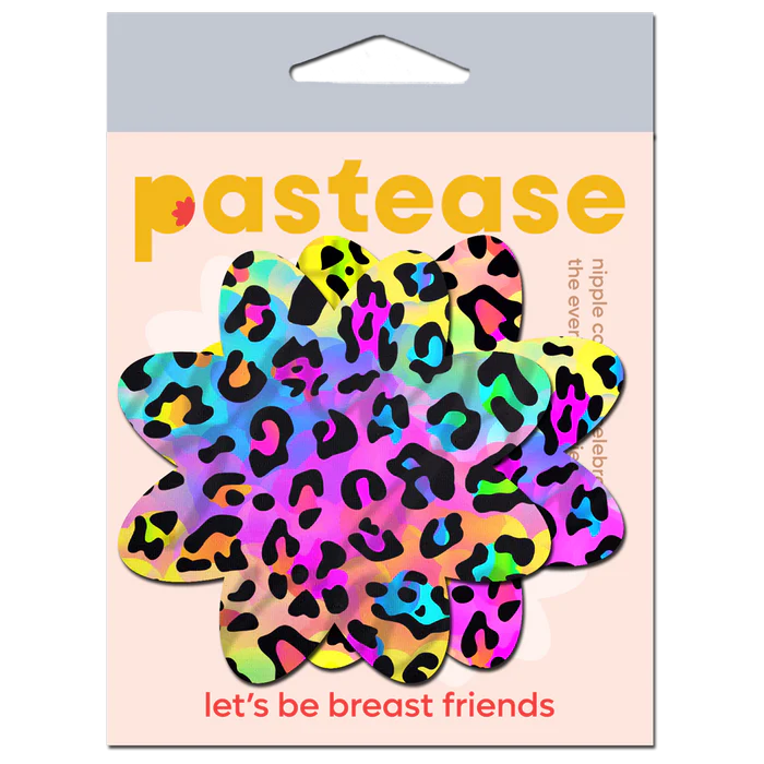 Rainbow Cheetah Leopard Print Petal Breast Pasties