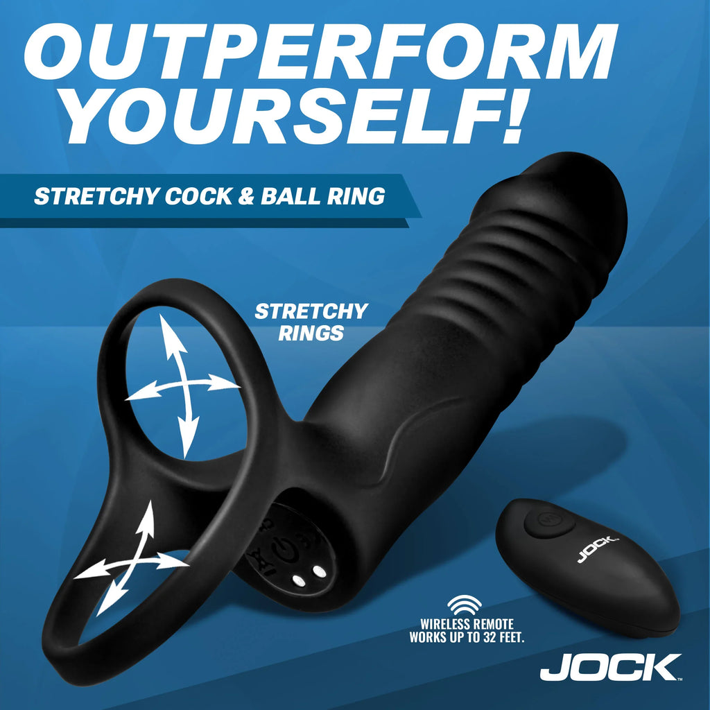 Double Thrust Thrusting & Vibrating Double Penetration C-Ring w/ Remote