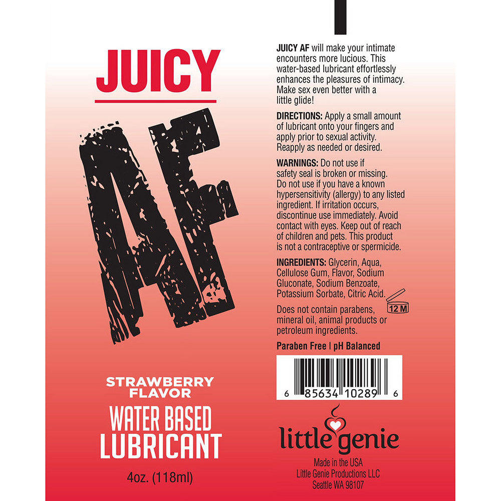 Juicy AF Lubricant - Strawberry 4oz