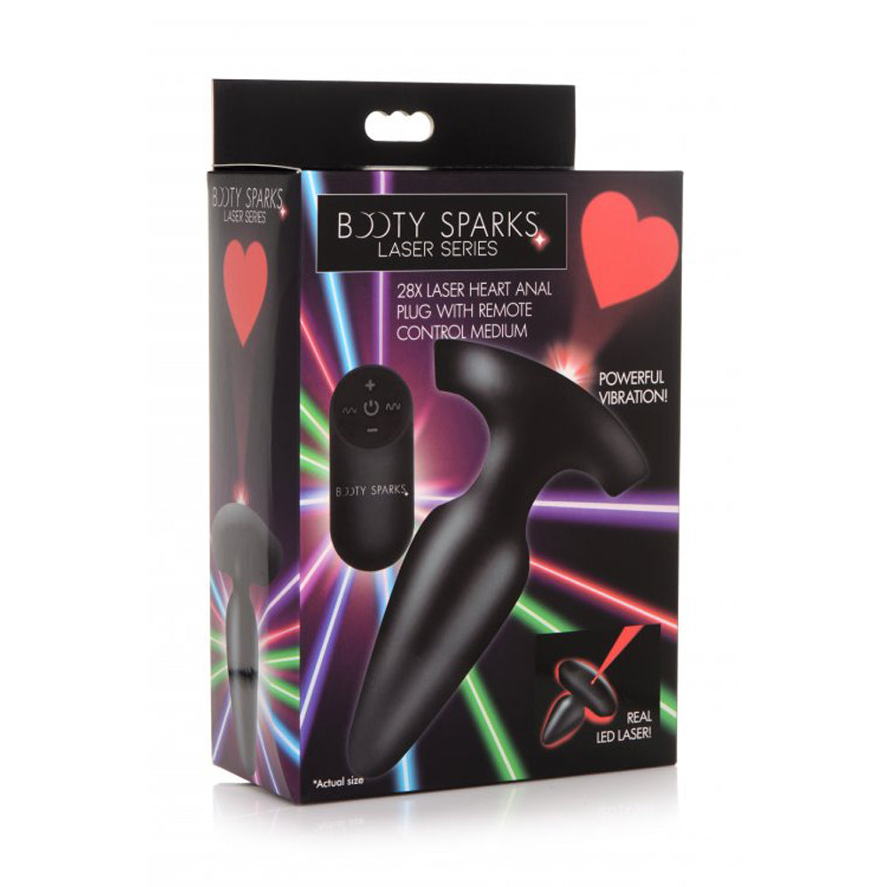 Laser Heart Medium Anal Plug w/ RC *