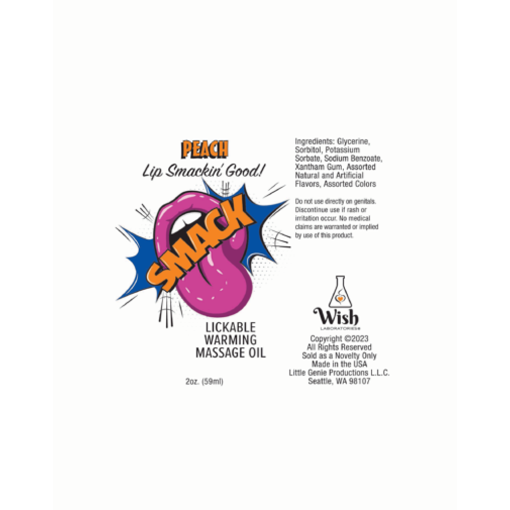 Warming & Lickable Massage Oil Peach
