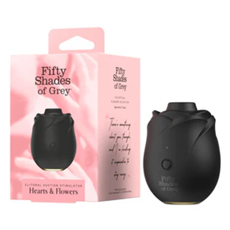 Fifty Shades of Grey Black Rose Silicone Clitoral Suction Stimulator 2.0