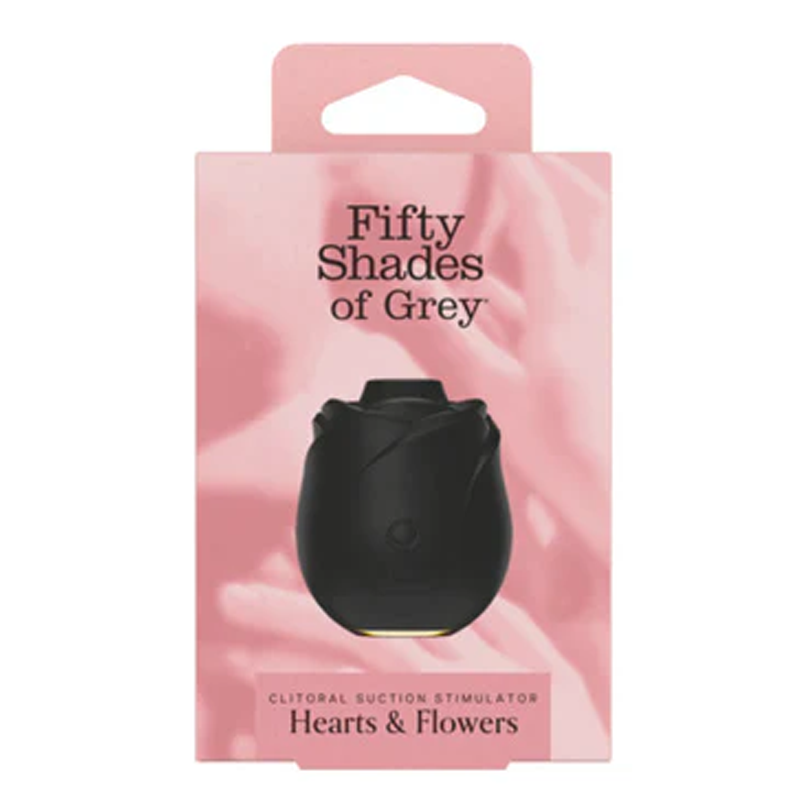 Fifty Shades of Grey Black Rose Silicone Clitoral Suction Stimulator 2.0