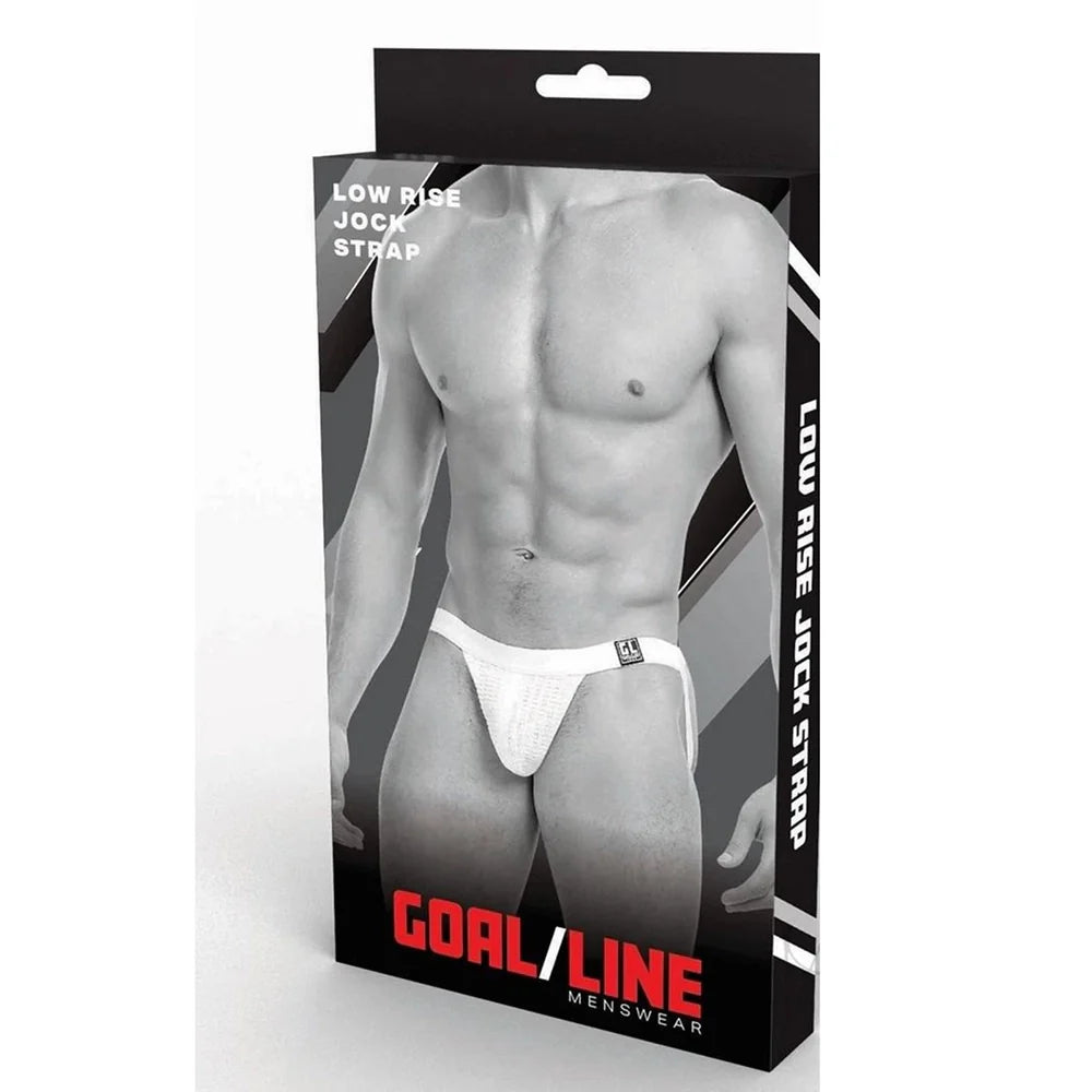 GOAL LINE Low Rise Jockstrap - WHITE SM