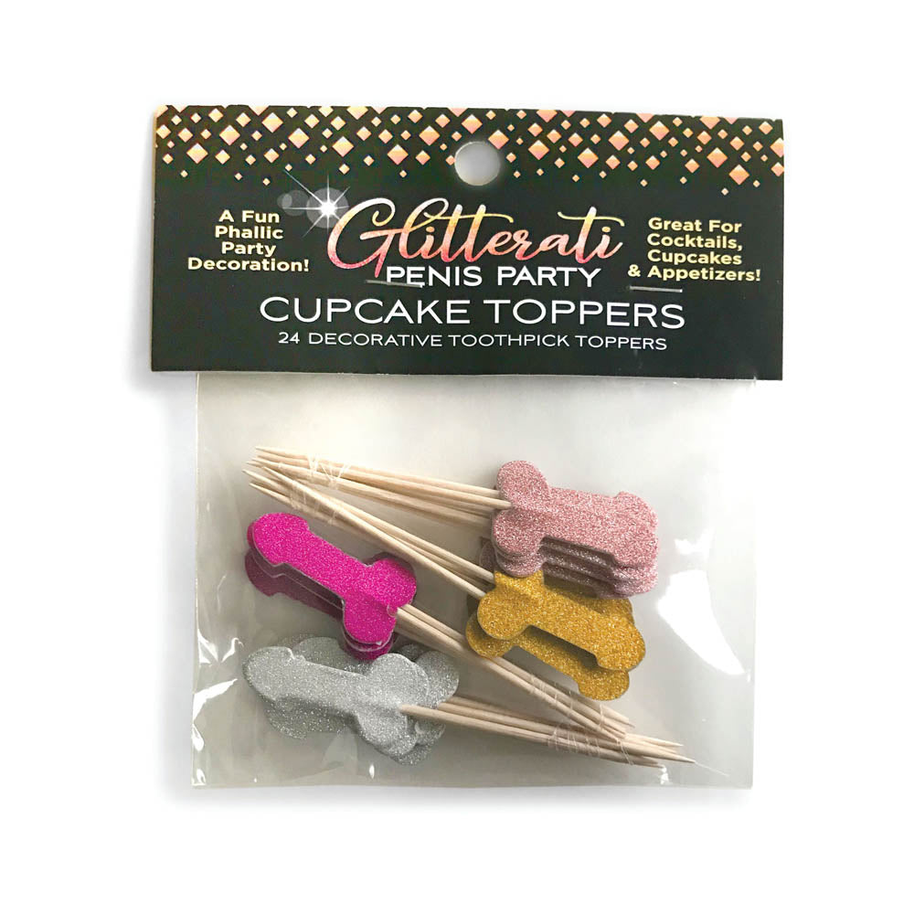 Glitterati Penis Party Picks - 24pc