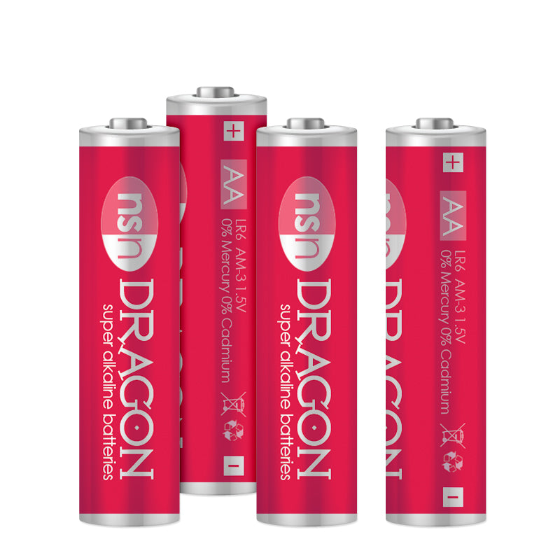 Dragon 4 pk Alkaline AA