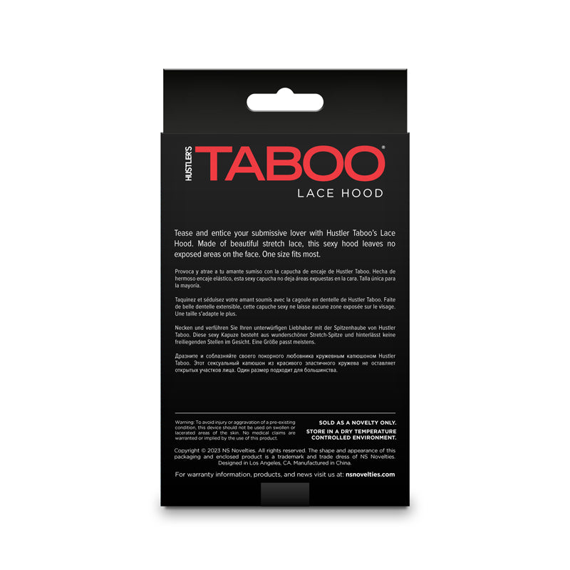 Hustler Taboo - Lace Hood - Black