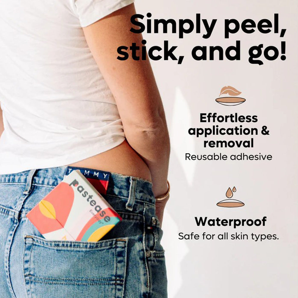 Pastease Everyday® Silicone Reusable Adhesive Nipple Covers w Travel Box - Fuchsia - Large (D+ cups)
