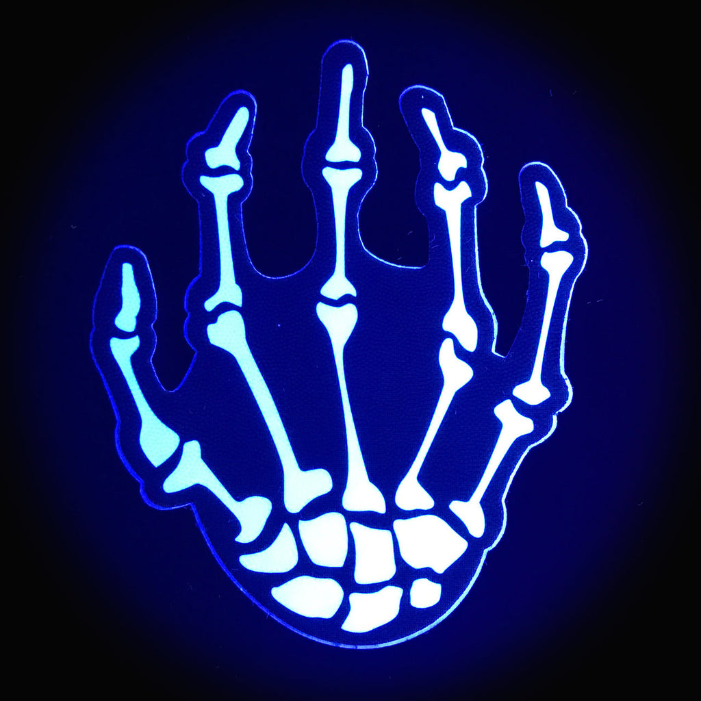 Boney Skeleton Hands Pasties - White/Blk