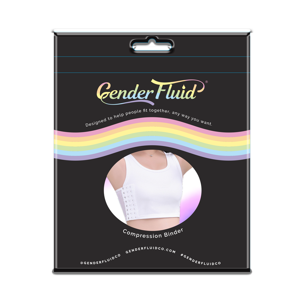 Gender Fluid Chest Binder White- 2XLarge