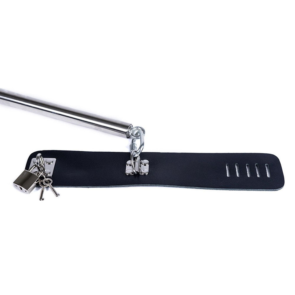 Steel Spreader Bar w Leather Cuffs Nickl