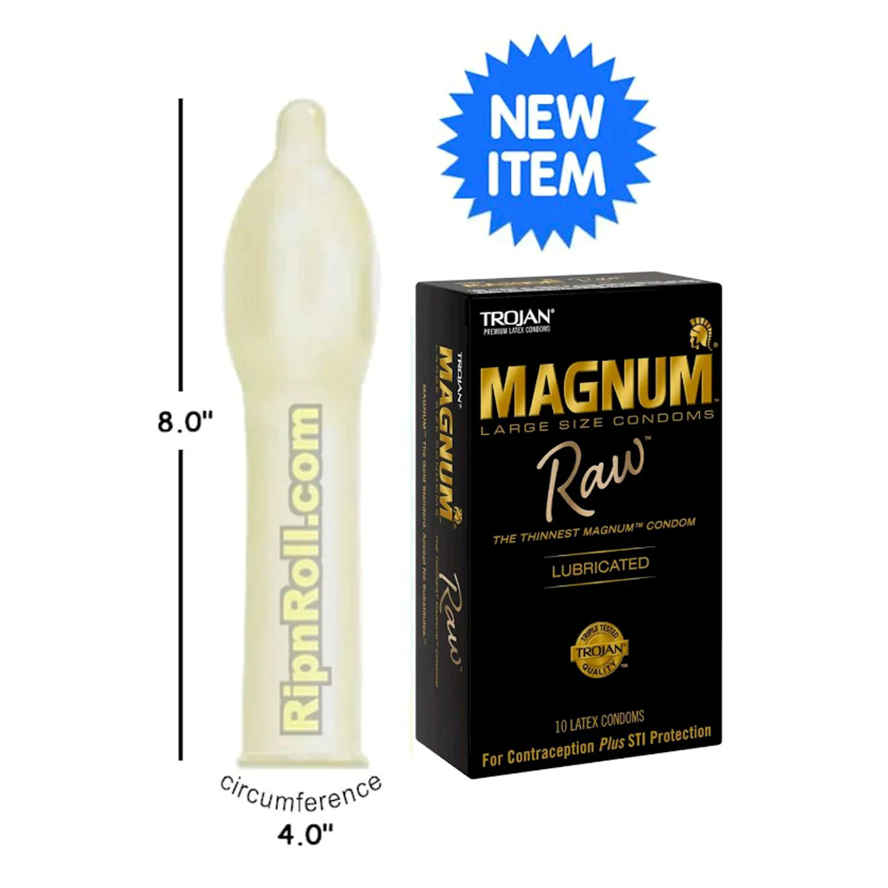 Trojan Magnum Raw Condoms - 10pk
