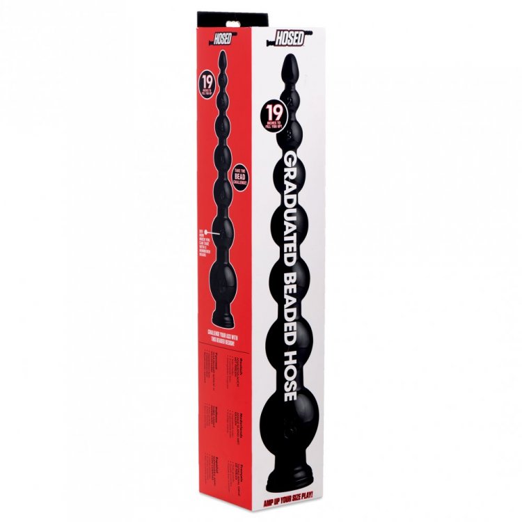 Hosed 19" Graduated Beaded Anal Snake