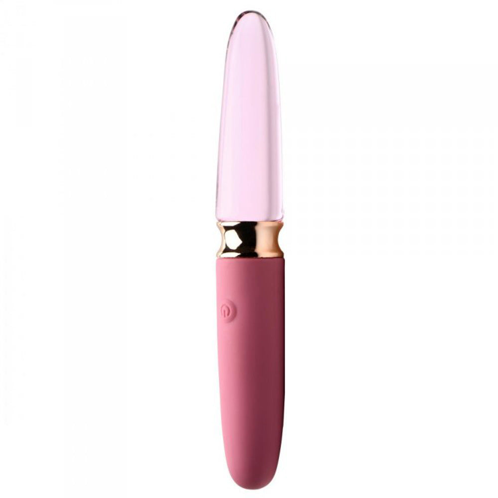 10X Dual End Smooth Silicone/Glass Vibe*