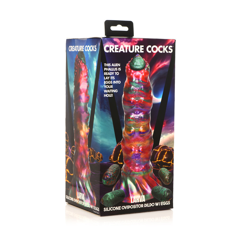 Larva Ovipositor Silicone Dildo w/ Eggs