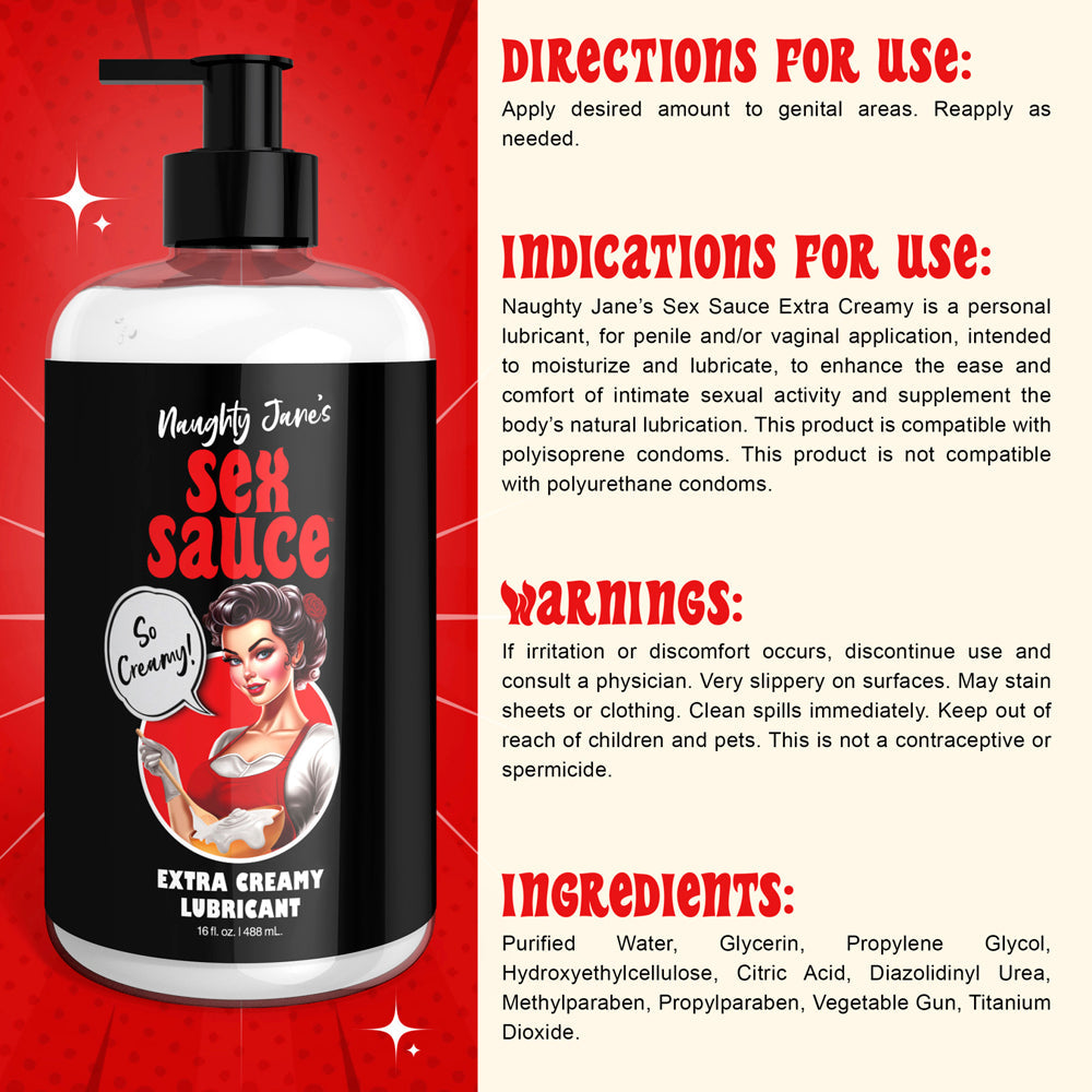 Naughty Janes Sex Sauce Extra Creamy 16oz
