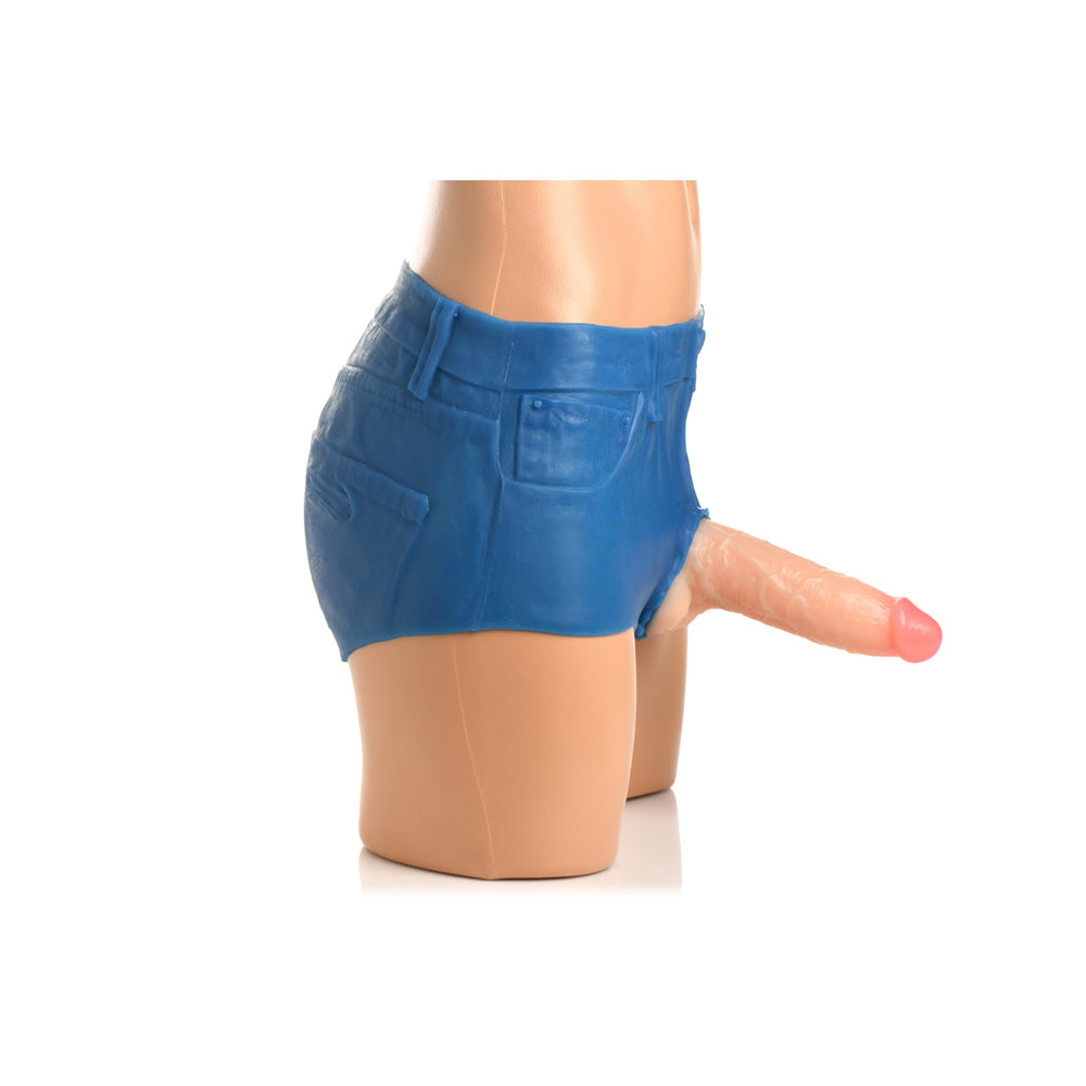 Booty Shorts 6" Dildo Silicone S/O Large