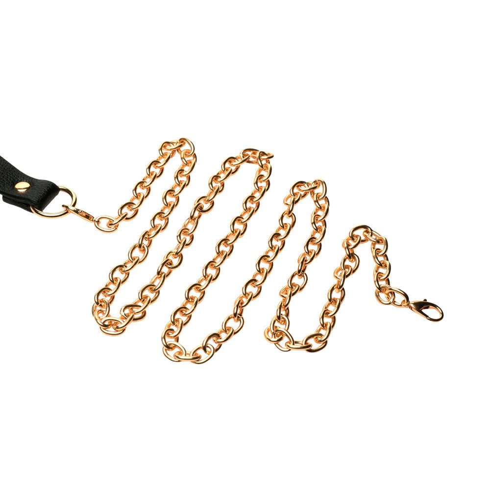 Captivate Collar with Body Chain - Black
