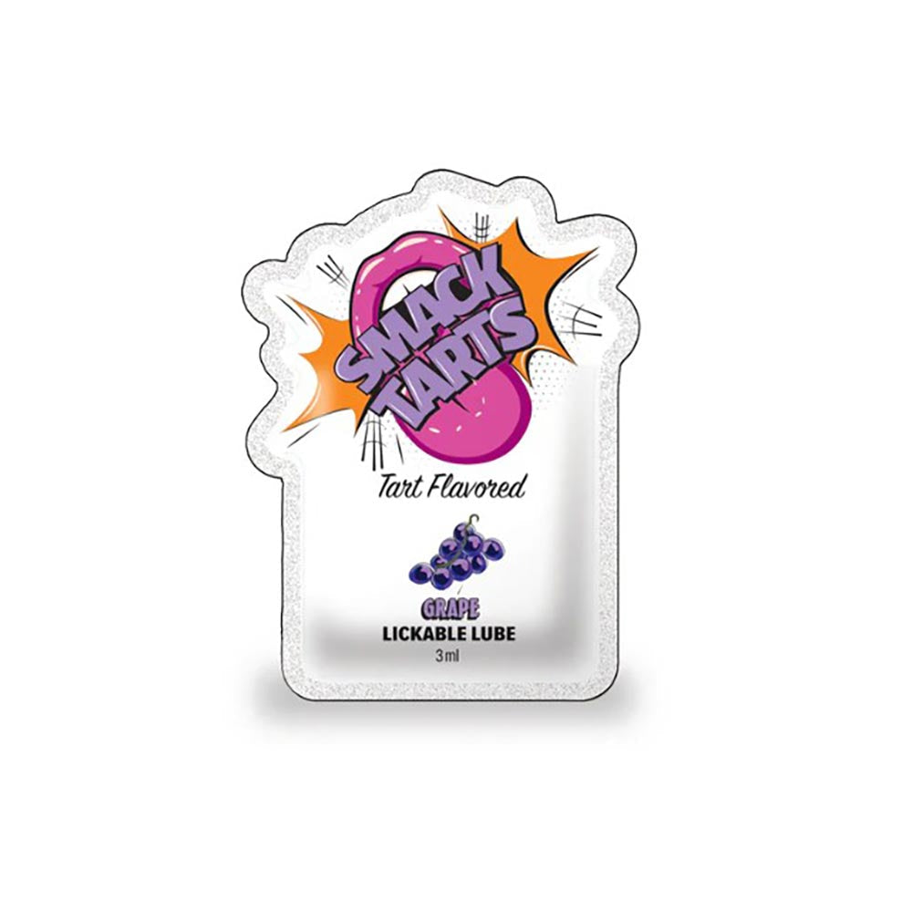 SMACK Tarts - Lickable Flavored Lubricant - Grape 3ML Pouch Display of 36 🍇