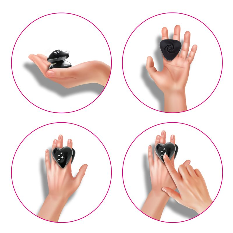 Mystim Heart's Desire eStim layonvibrator, Black
