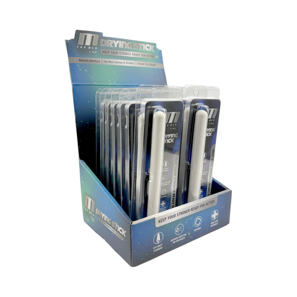 M for Men - Drying Stick - White - 12 pcs Counter Display