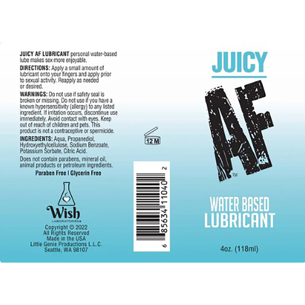 Juicy AF Water-Based Lubricant 4oz