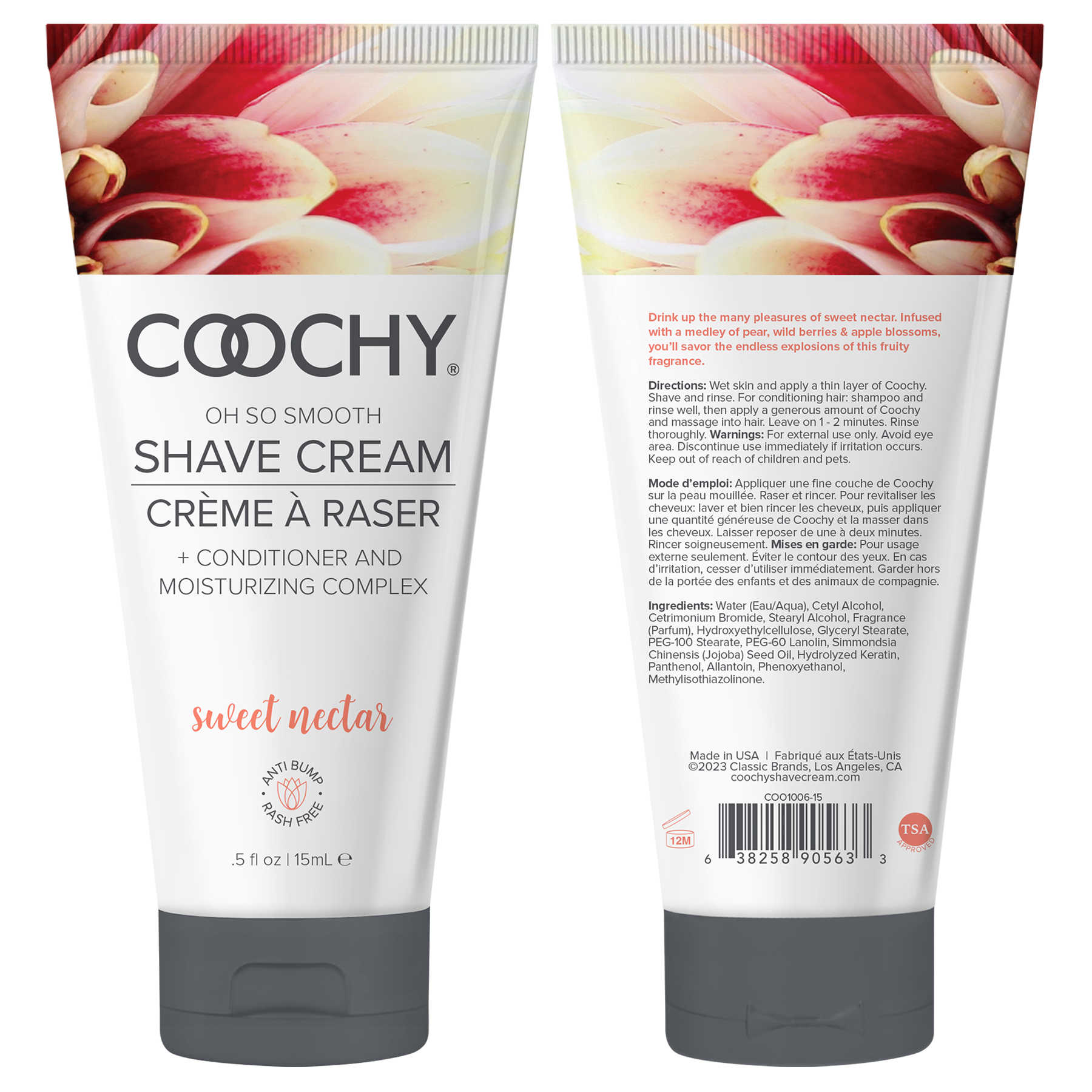 Crème à raser Coochy – tube NECTAR SUCRÉ, .5oz | 15mL