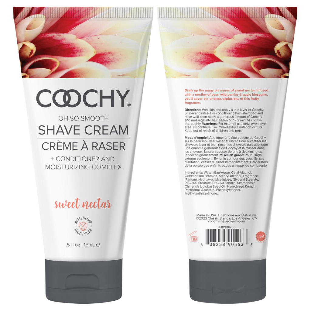 Crème à raser Coochy - SWEET NECTAR tube .5oz | 15mL