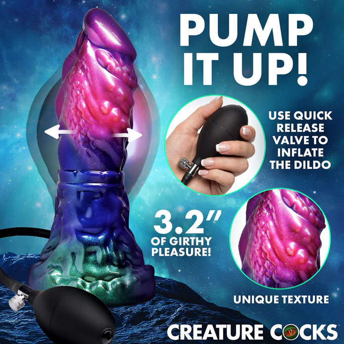 Gorge Alien Inflatable Silicone Dildo