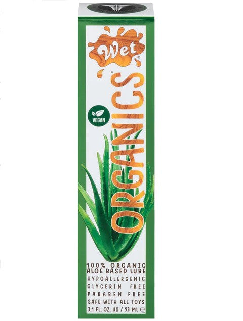 8 Pack Wet Organics Aloe Based Lubricant 3.1 FL. OZ. / 93mL