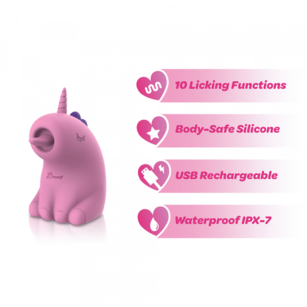 TESTER - Dreamii Licks Licking Unicorn Stimulator - Mystical Pink