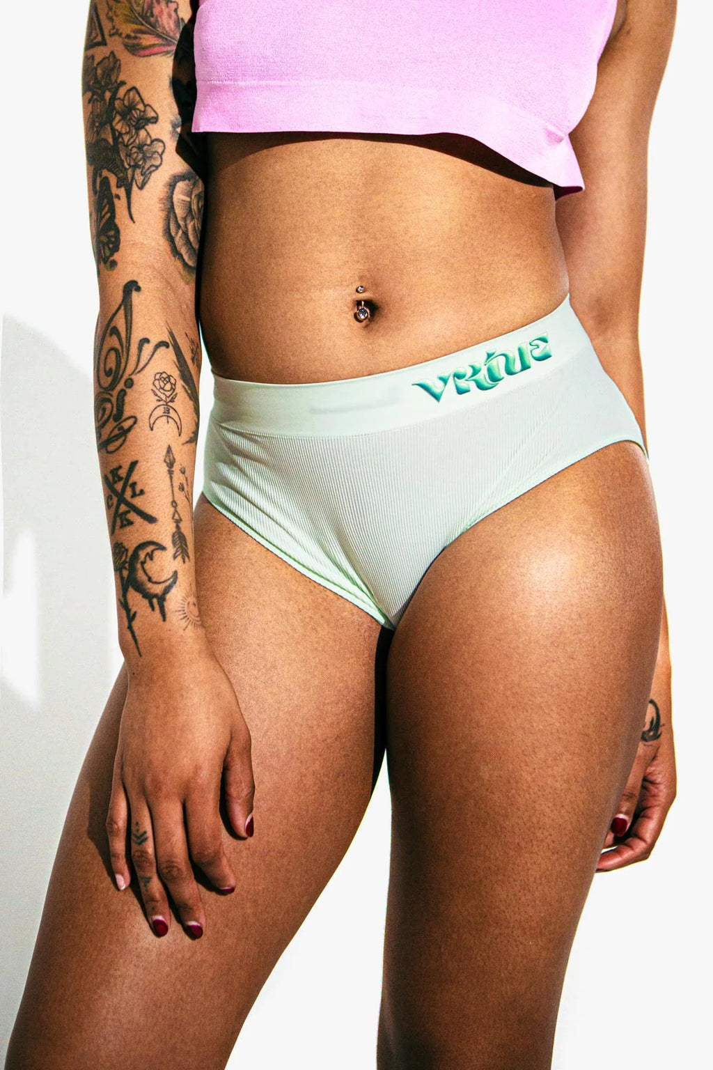 Womens Medium - JockVStrap Rib Briefs - Mint