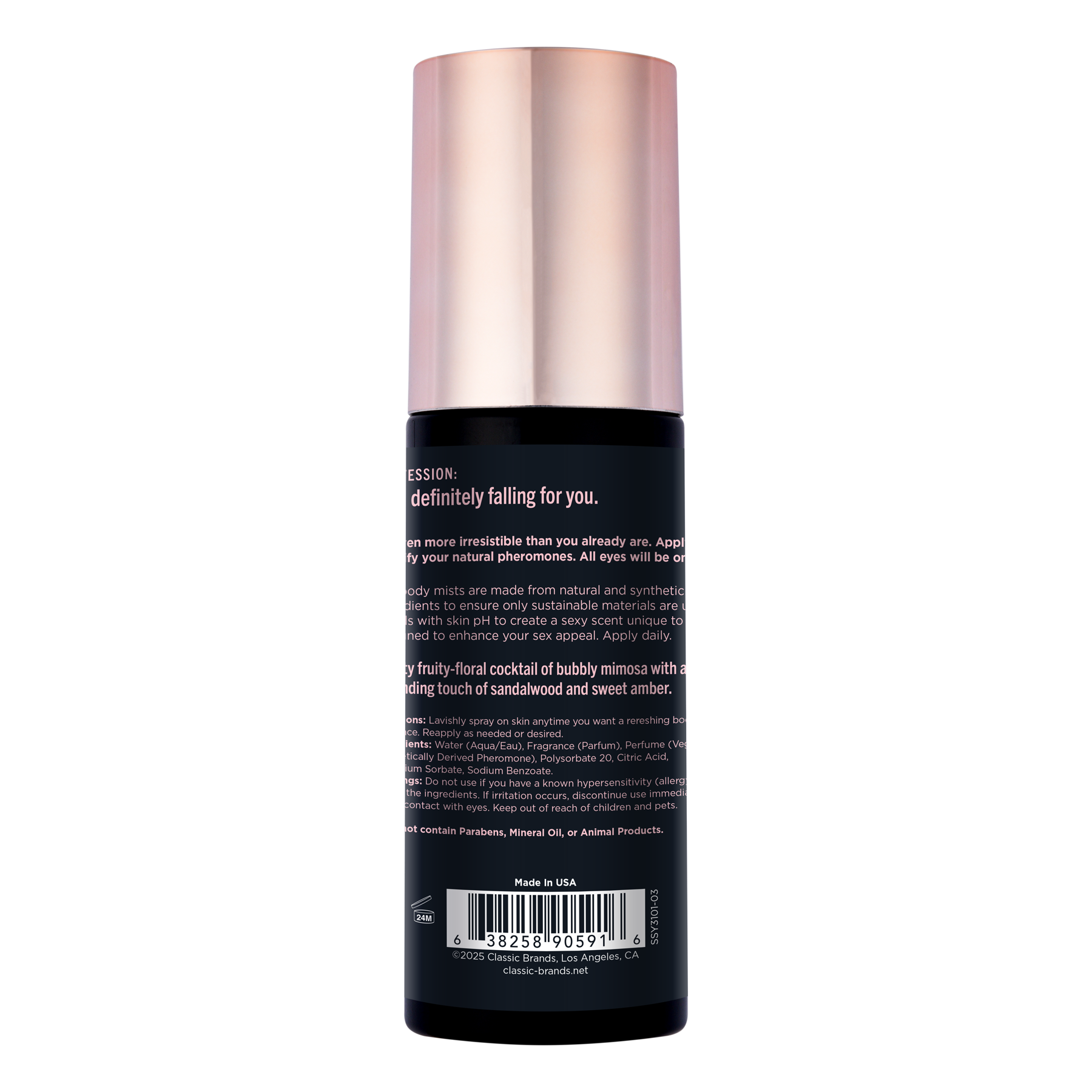 BRUME CORPORELLE PHÉROMONE SEXY SIMPLEMENT - TÊTE EN BAS - 3.35 floz | 99mL