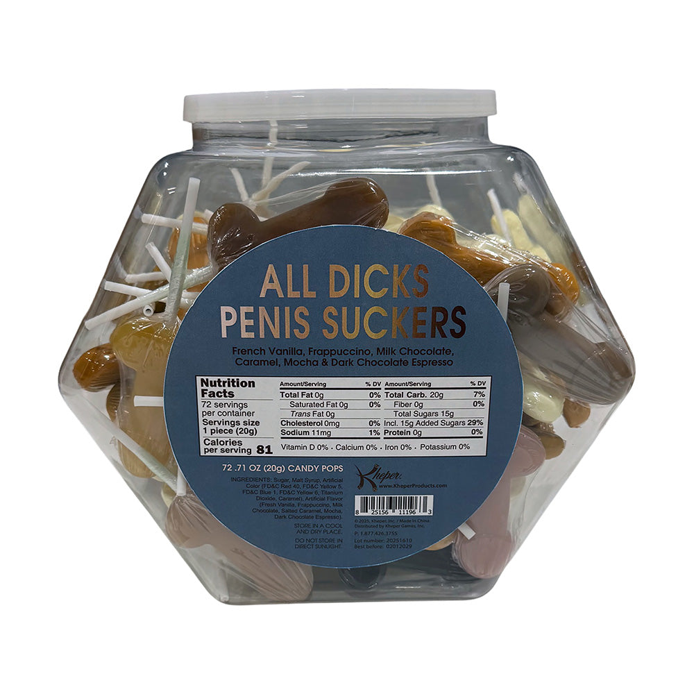 All Dicks Penis Suckers (72 Pack)