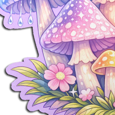Pastel Celestial Fairycore Mushroom Breast Pasties