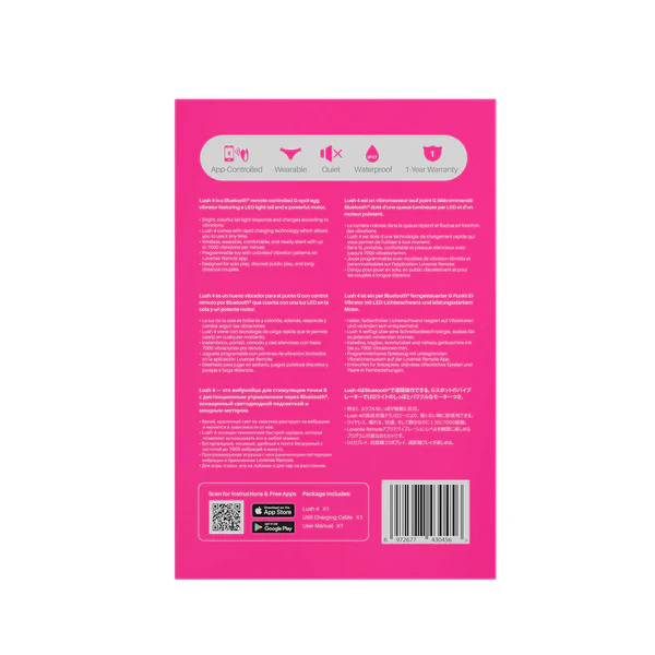 LOVENSE LUSH 4 REMOTE CONTOL VIBRATOR - PINK
