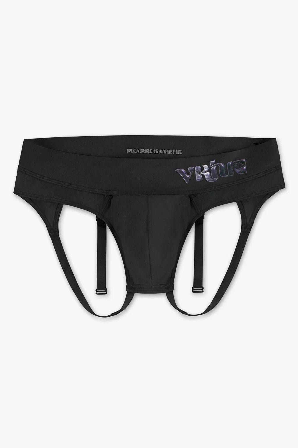 Mens Medium - JockVStrap Sheer Briefs - Black
