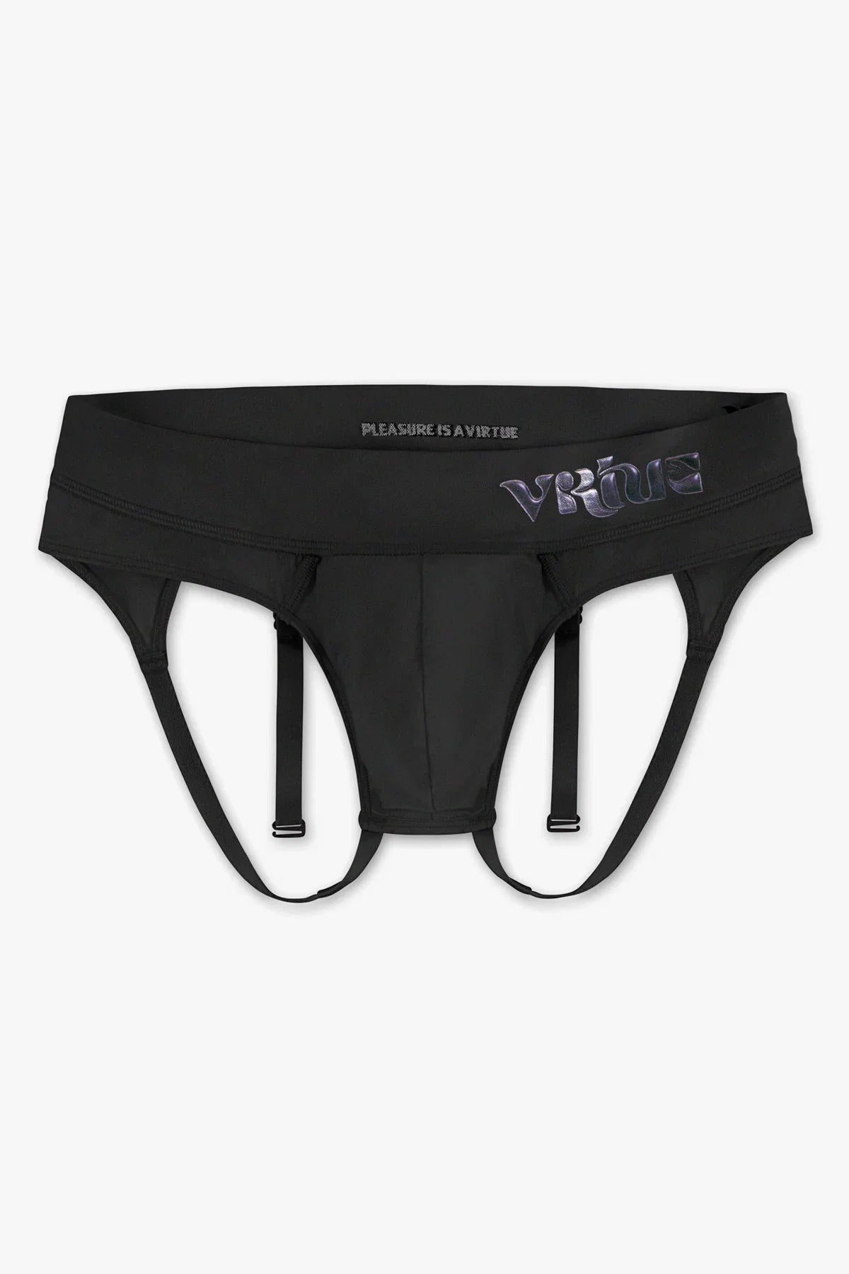 Mens Medium - JockVStrap Sheer Briefs - Black