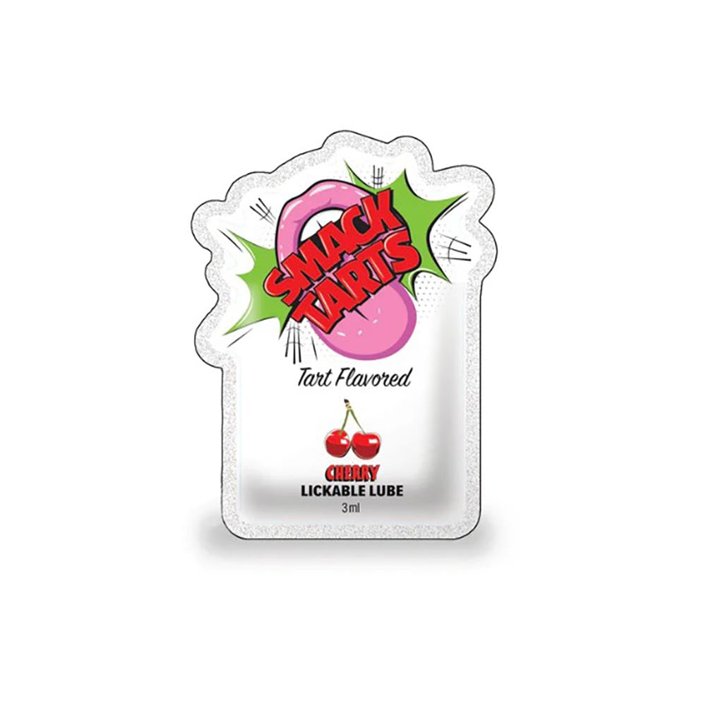 SMACK Tarts - Lickable Flavored Lubricant - Cherry 3ML Pouch Display of 36 🍒