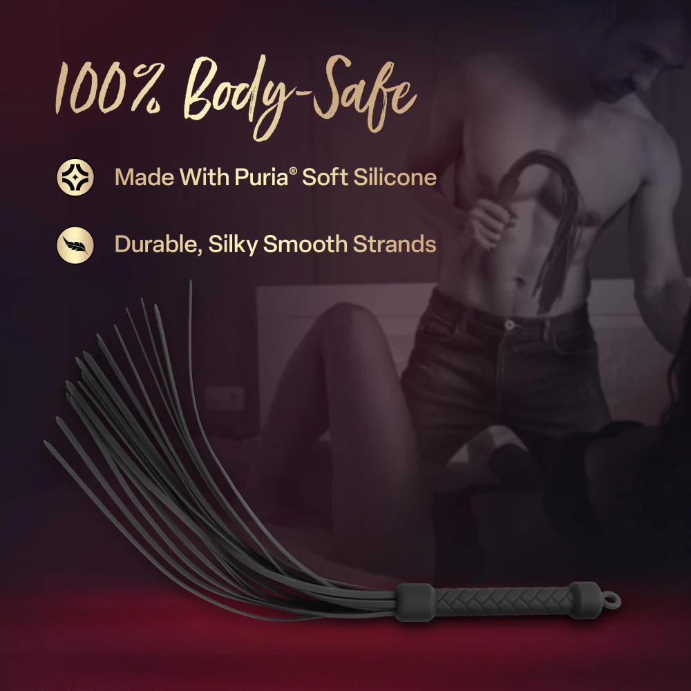 Temptasia Ardor - Silicone Flogger - Black