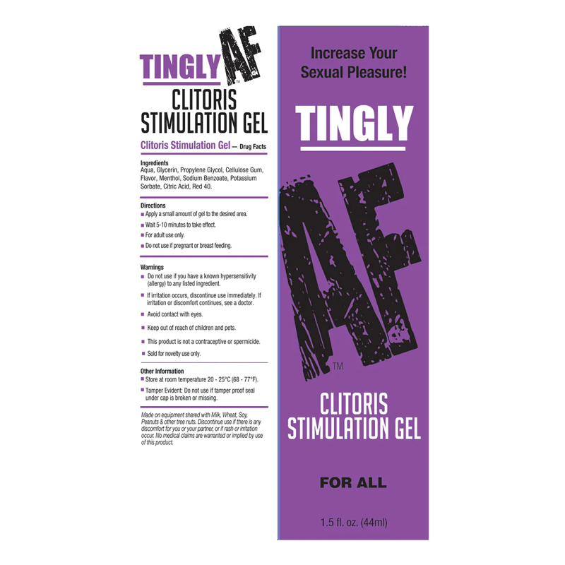 TINGLY AF, CLITORAL STIMULATION GEL, 1.5OZ