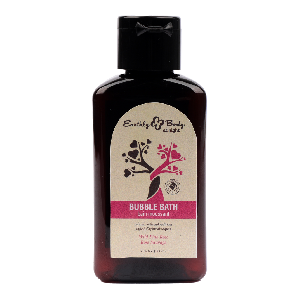 Bain Moussant Graines de Chanvre la Nuit Collection Aphrodisiaque Rose Sauvage 2oz / 60ml