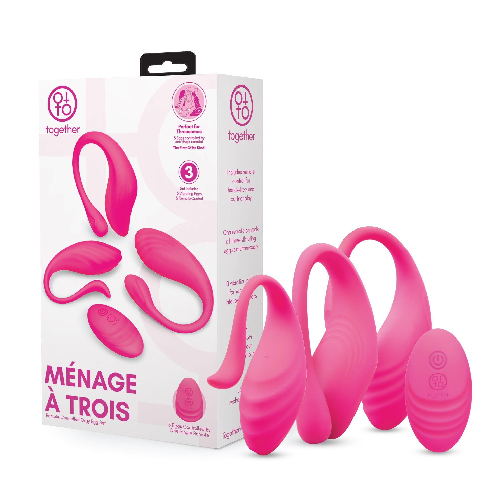 MENAGE A TROIS REMOTE CONTROL ORGY EGG SET