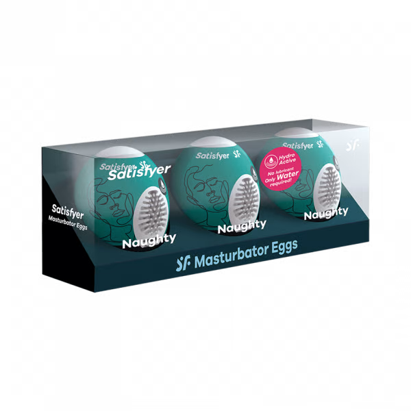 Masturbator Egg 3er Set (Bubble) Violet