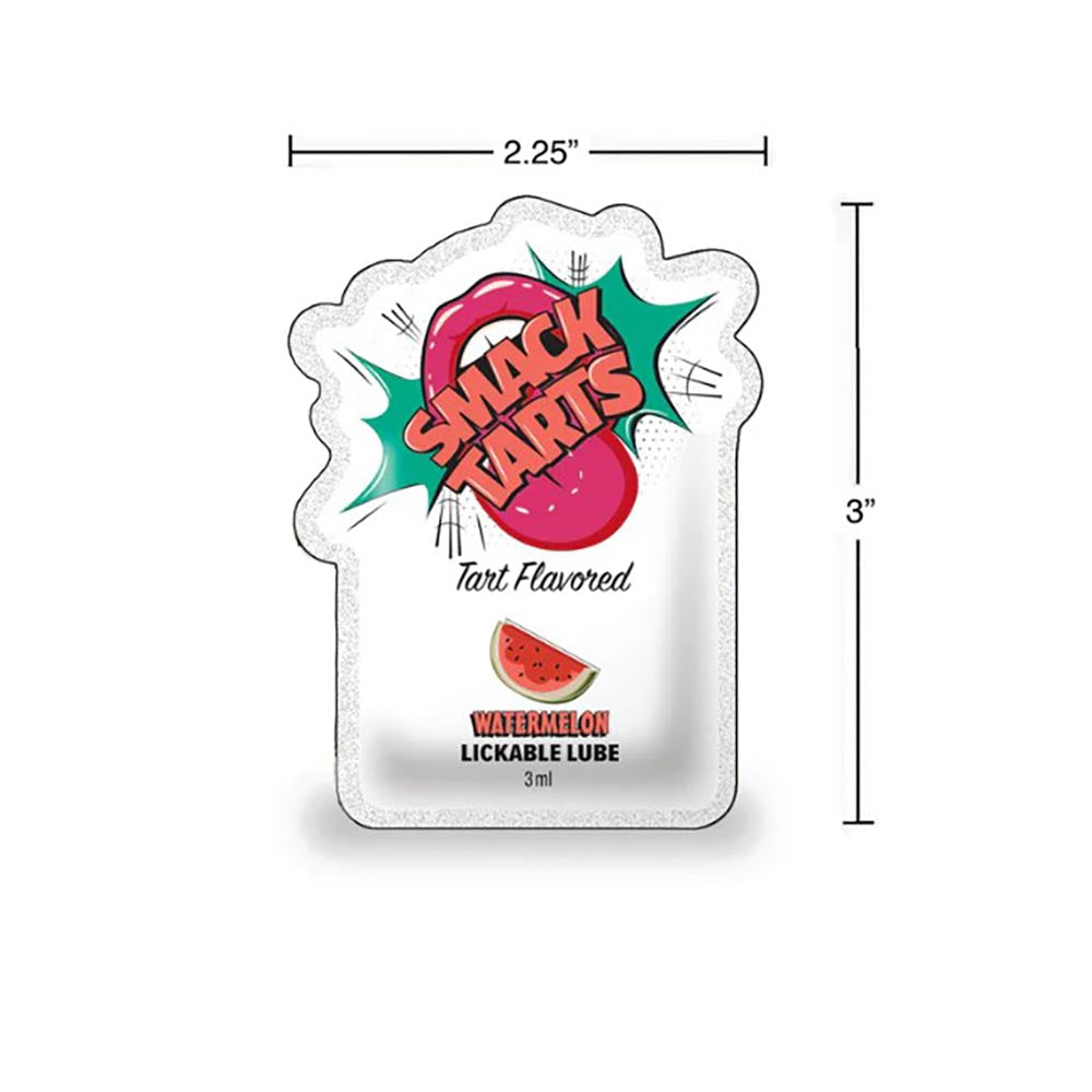 SMACK Tarts - Lickable Flavored Lubricant - Watermelon 3ML Pouch Display of 36 🍉