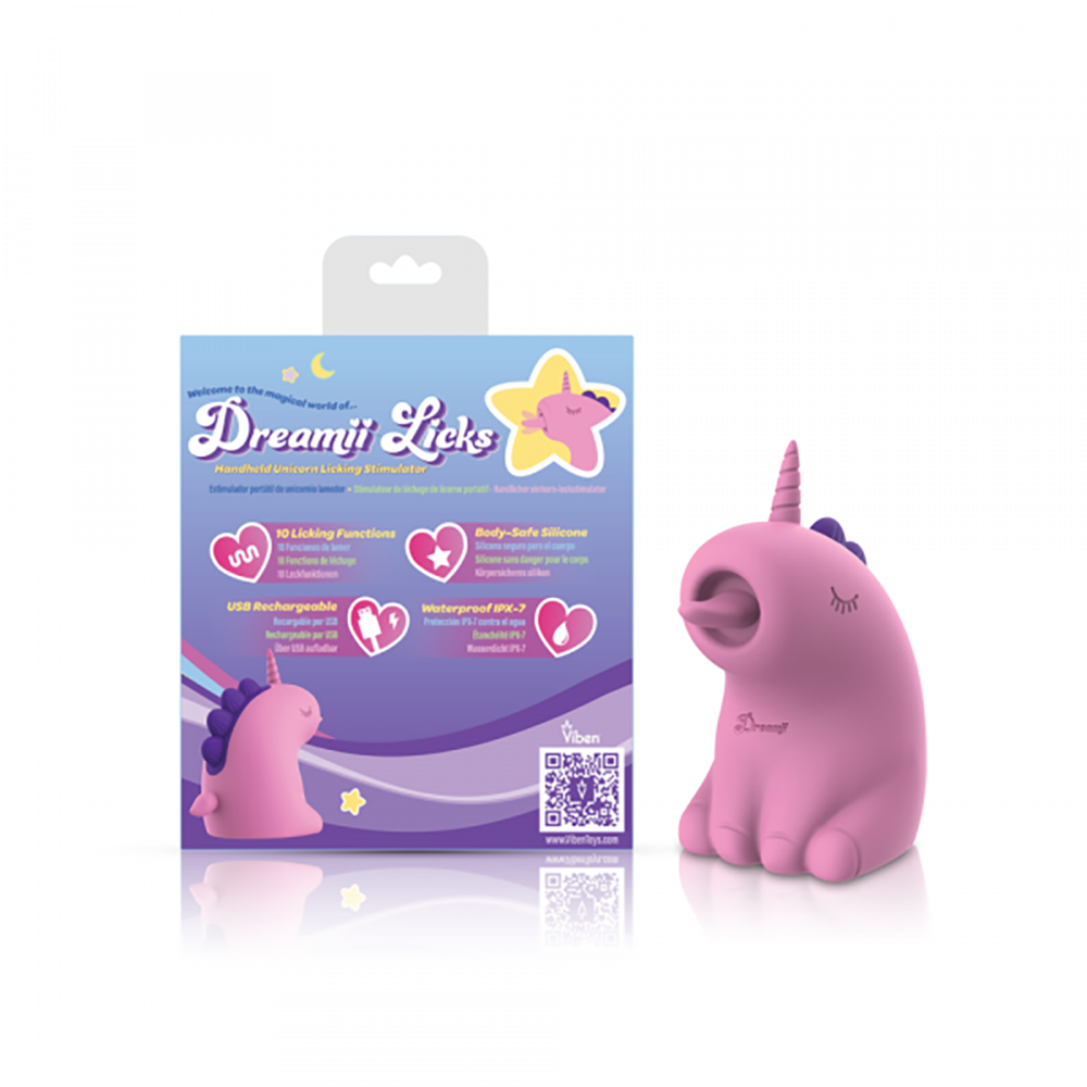 TESTER - Dreamii Licks Licking Unicorn Stimulator - Mystical Pink