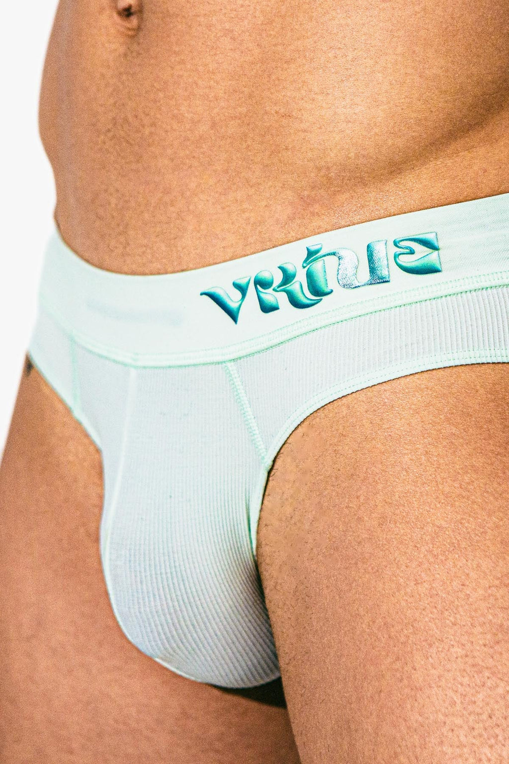 Mens Medium - JockVStrap Rib Briefs - Mint