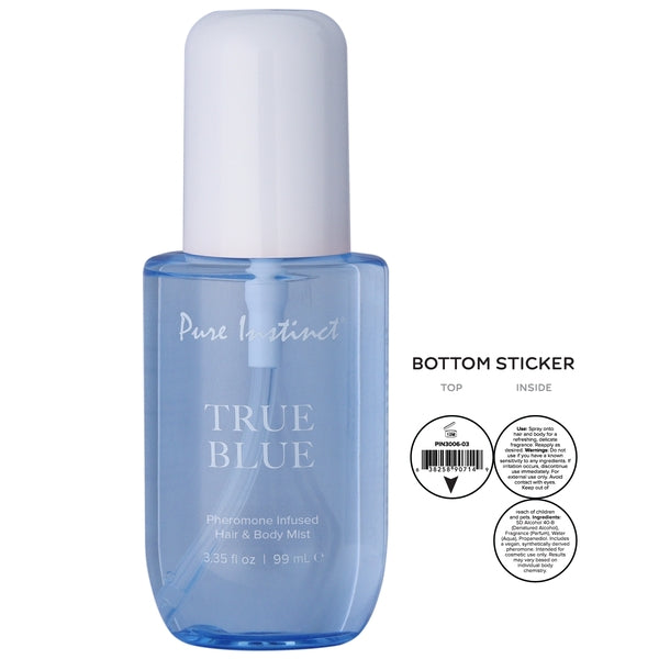 PURE INSTINCT - BRUME CAPILLAIRE ET CORPORELLE AUX PHÉROMONES - TRUE BLUE - 3.35 fl oz | 99mL